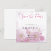 Floral Modern - minimalistisch minimalistisch voor Save The Date (Voorkant / Achterkant)