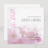 Floral Modern - minimalistisch minimalistisch voor Save The Date (Voorkant / Achterkant)