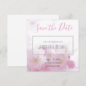Floral Modern - minimalistisch minimalistisch voor Save The Date (Voorkant / Achterkant)