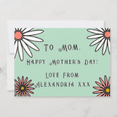 Floral Modern Moederdag Kaart (Achterkant)