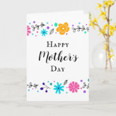  Floral Modern Moederdag Kaart (Gele Bloem)