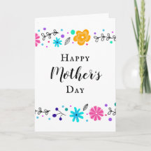 Floral Modern Moederdag Kaart