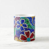 floral modern mosaic pattern ceramic mug magische mok (Center)
