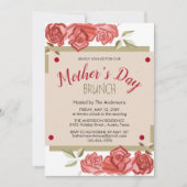 Floral Modern Party Moederdag Brunch Uitnodigingen (Voorkant)