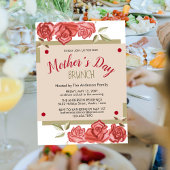 Floral Modern Party Moederdag Brunch Uitnodigingen