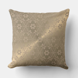 Floral Modern Pattern on Nacre Metallic Kussen