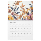 Floral modern roos herfst meisjesachtig stijlvol kalender (Mar 2026)