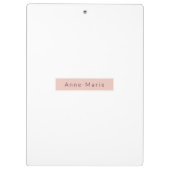 Floral modern roos herfst meisjesachtig stijlvol klembord (Achterkant)