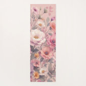 Floral modern roos roze meisjesachtig stijlvol yogamat (Achterkant)