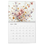 Floral modern roze meisjesachtig stijlvol kalender (Mar 2026)