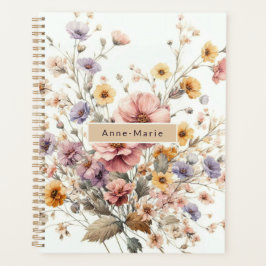 Floral modern roze meisjesachtig stijlvol planner
