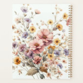 Floral modern roze meisjesachtig stijlvol planner (Achterkant)