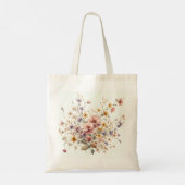 Floral modern roze meisjesachtig stijlvol tote bag (Achterkant)