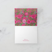 Floral Modern - Rozen voor donkerroze weddenschapp Bedankkaart (Binnen)