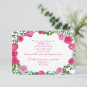 Floral Modern - Rozen voor donkerroze weddenschapp Kaart (Staand voorkant)