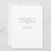Floral Modern Script Foto Happy Mothers Day (Achterkant)