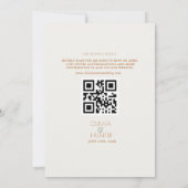 Floral Modern Silver Sage Green All-in-One Wedding Kaart (Achterkant)