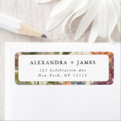 Floral Modern Typography Retouradreslabel Etiket (Insitu)