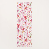 Floral Modern Waterverf Pattern Yogamat (Achterkant)