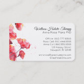 *~* Floral Modern Waterverf Red Poppy Flower Visitekaartje (Achterkant)