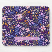 Floral Modern Wildflowers Girly Elegant Stylish Muismat (Voorkant)