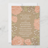 Floral Moderne bruiloft uitnodiging (Voorkant)