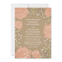 Floral Moderne bruiloft uitnodiging