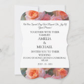 Floral Moderne bruiloft uitnodiging (Voorkant)