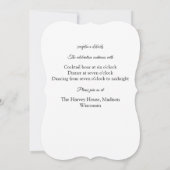 Floral Moderne bruiloft uitnodiging (Achterkant)