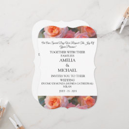 Floral Moderne bruiloft uitnodiging