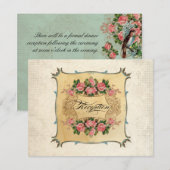 Floral moderne roze roze Tortelduifjes zwemmen Kaart (Voorkant / Achterkant)