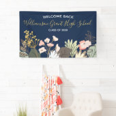 Floral Moderne School Reünie Klasse Spandoek (Insitu)