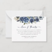 Floral Moderne Sympathie Uitvaart Dank u Notitiekaartje (Voorkant)