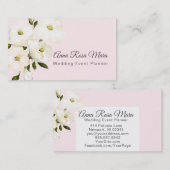 *~* Floral Moderne Waterverf witte rozen roze Visitekaartje (Voorkant / Achterkant)