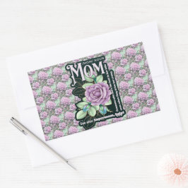 Floral Moeder Definitie Alles Over Print Rechthoekige Sticker