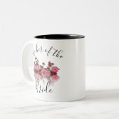 Floral Moeder van de Bride Two-Tone Coffee Mok (Voorkant links)