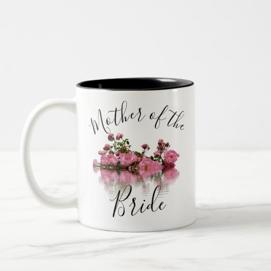 Floral Moeder van de Bride Two-Tone Coffee Mok (Links)