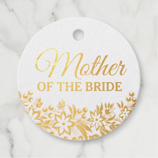 Floral moeder van de bruid bedankjes labels (Voorkant)