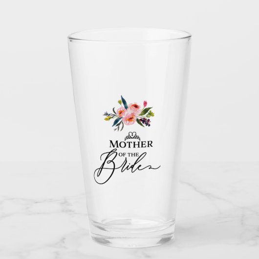 Floral moeder van de bruid glas (Voorkant)