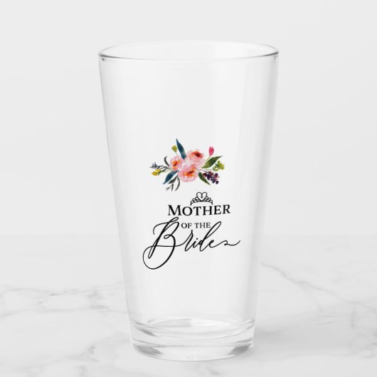 Floral moeder van de bruid glas (Voorkant)
