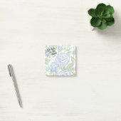 Floral Moeder van de bruid Modern Script Blauw Roo Post-it® Notes (Kantoor)