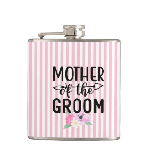 Floral Moeder van de Groom Flask Heupfles