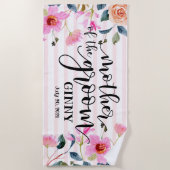Floral Moeder van de Groom Personalized Wedding Strandlaken