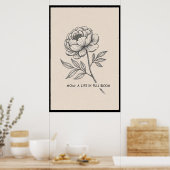 Floral Moederdag Art - 'Life in Bloom' Decor Poster (Keuken)