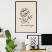 Floral Moederdag Art - 'Life in Bloom' Decor Poster (Thuiskantoor)