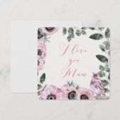 Floral-Moederdag Bedankkaart (Voorkant / Achterkant)