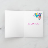  Floral Moederdag Beste Mam ooit Kaart (Binnen)