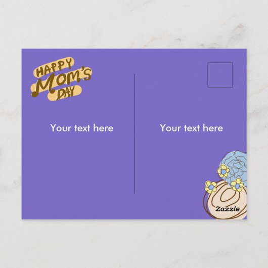 Floral Moederdag Briefkaart (Achterkant)