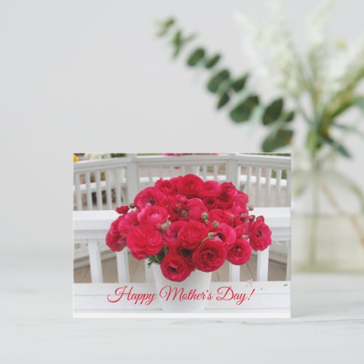 Floral-Moederdag Briefkaart (Staand voorkant)