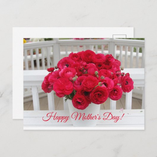 Floral-Moederdag Briefkaart (Voorkant / Achterkant)